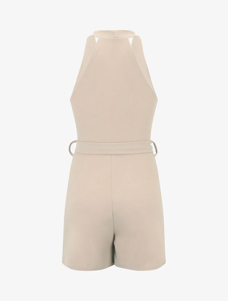 Combishort à buste zippé - beige - Image 2