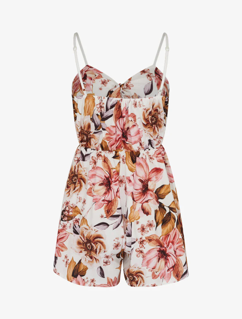 Combishort à imprimé floral - blanc - Image 3
