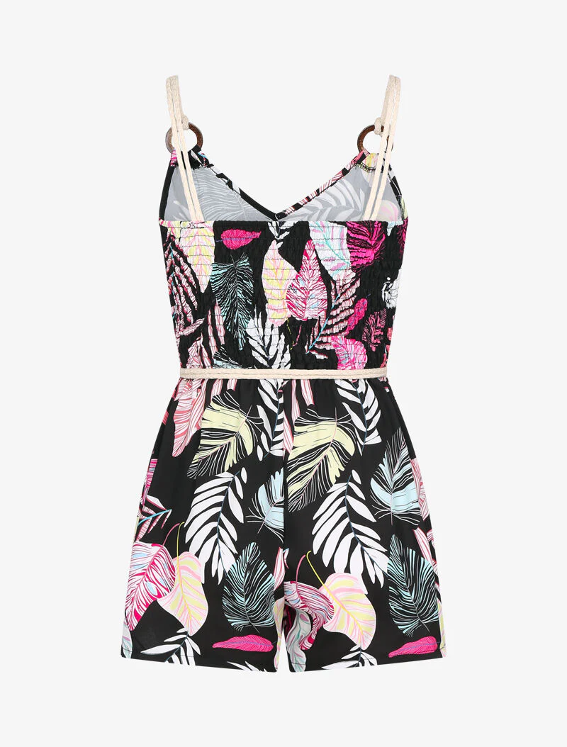 Combishort à imprimés et détails style corde - noir - Image 3
