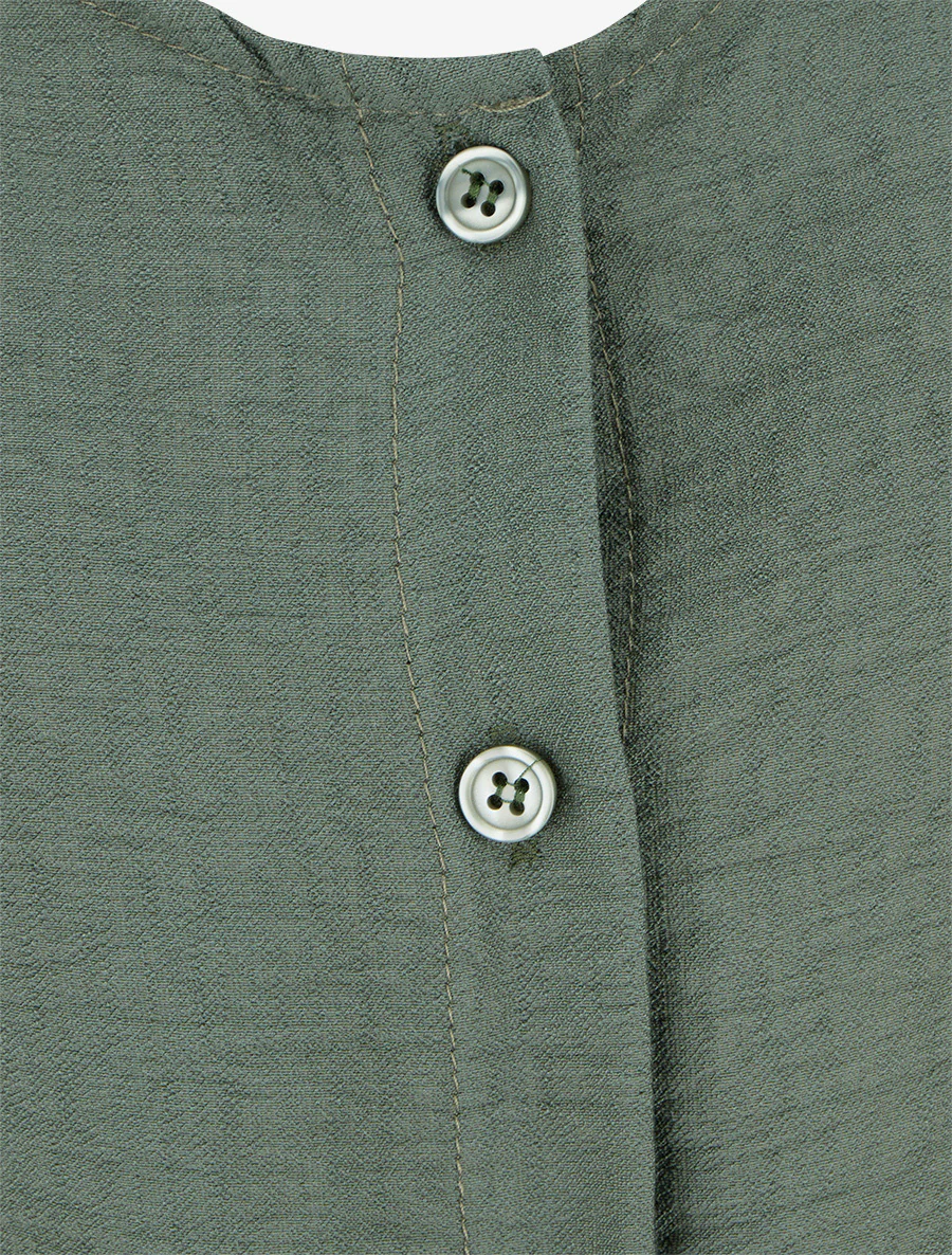 Combishort boutonné sans manches - Kaki - Image 3