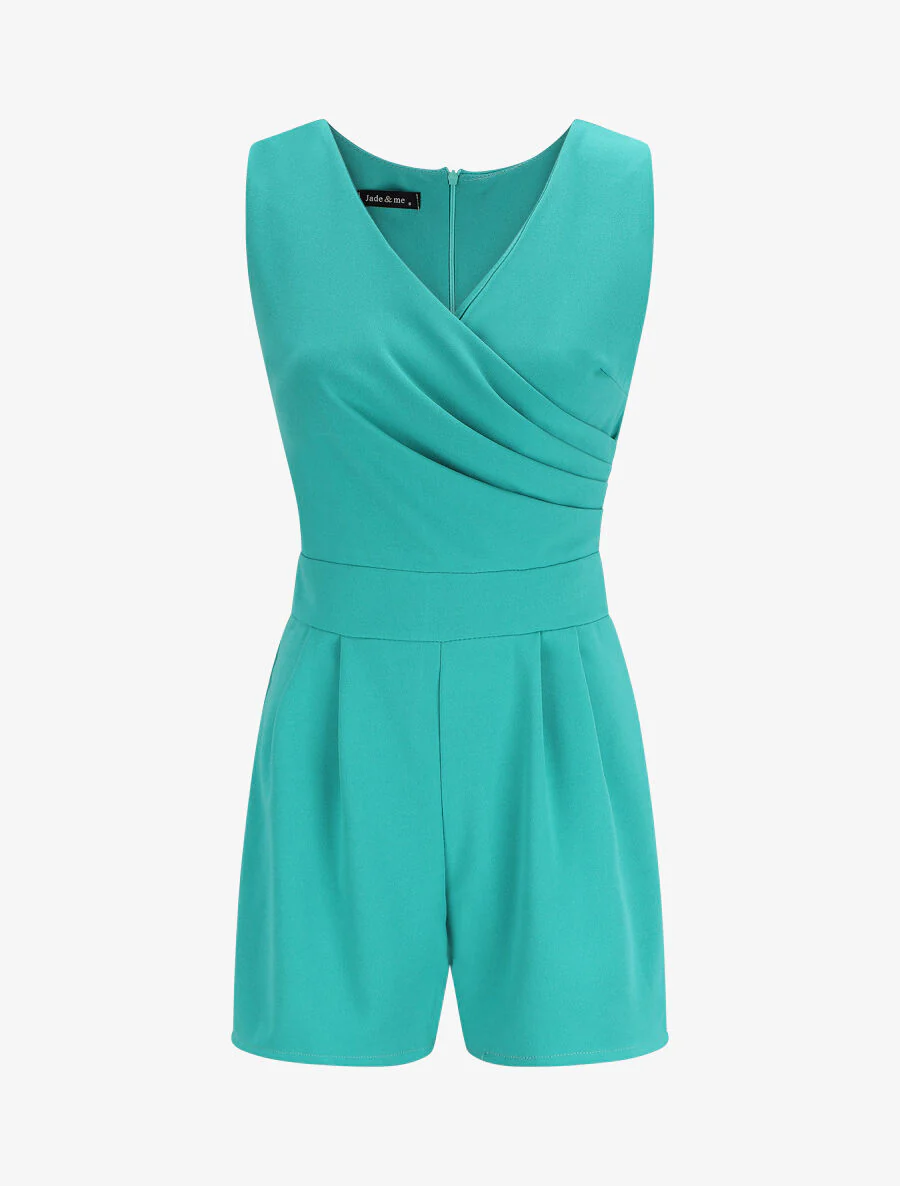Combishort cache-coeur uni - Turquoise