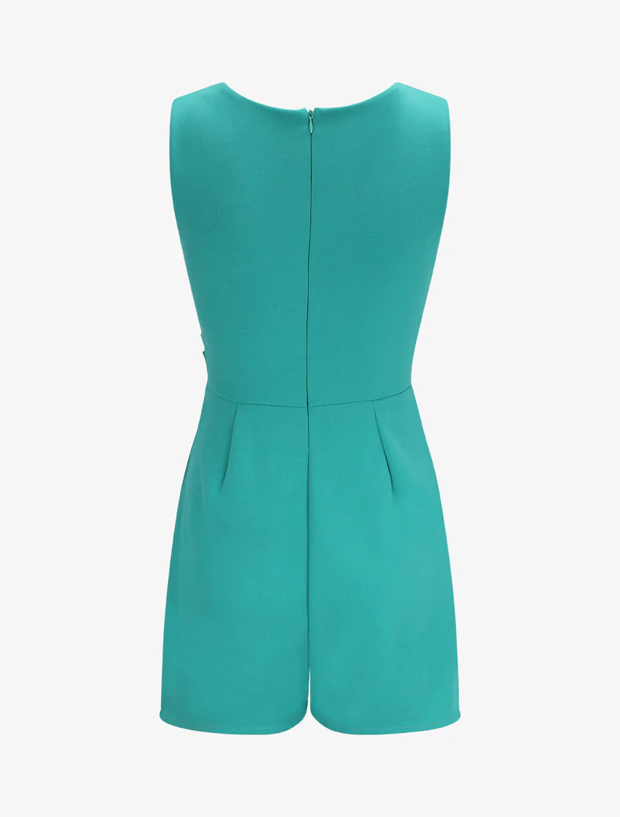 Combishort cache-coeur uni - Turquoise - Image 2