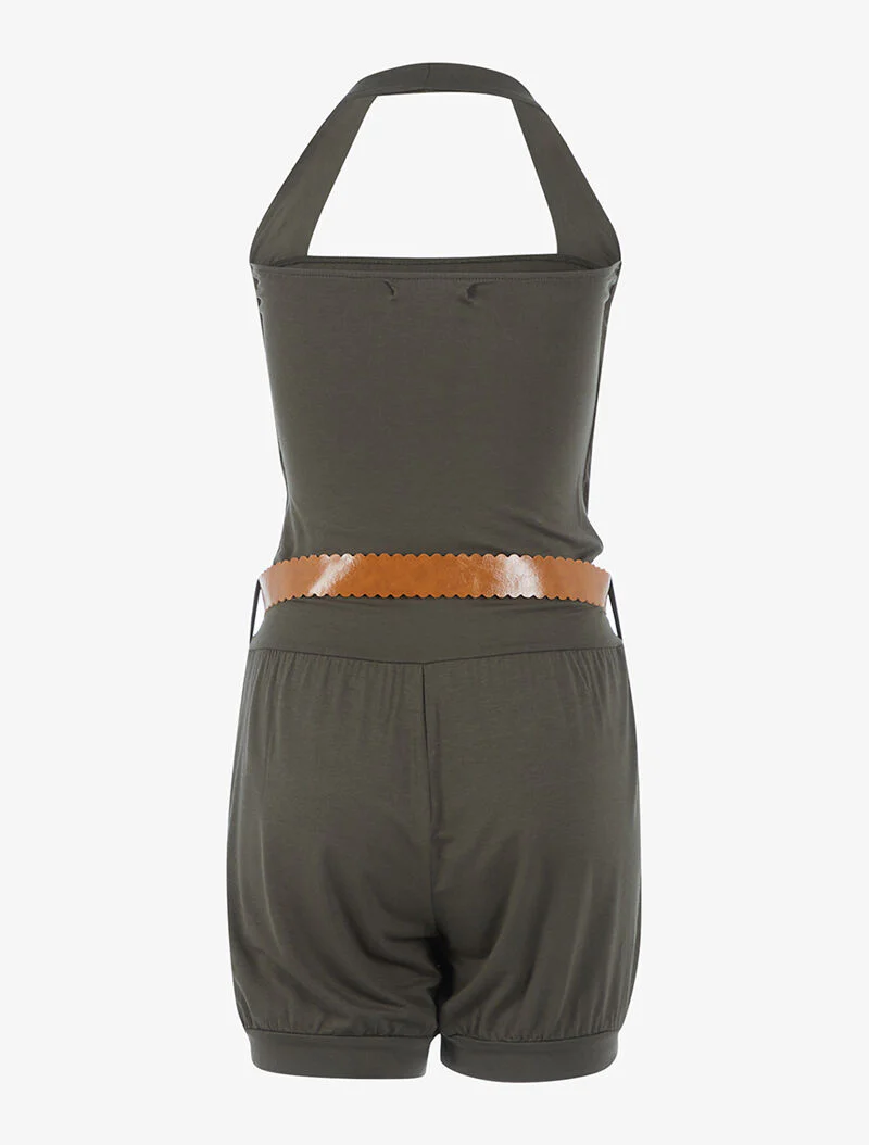 Combishort ceinturé - kaki - Image 2