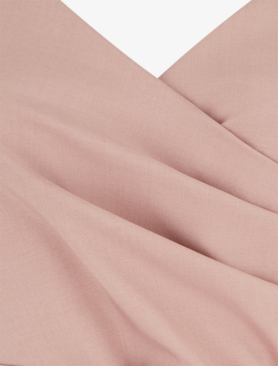 Combishort fluide à fines bretelles - Vieux rose - Image 3