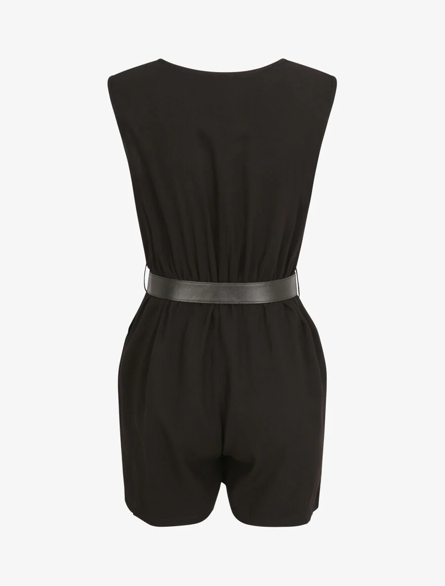 Combishort fluide - Noir - Image 2