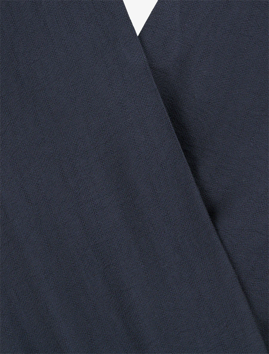 Combishort style robe portefeuille à broche - Marine - Image 3