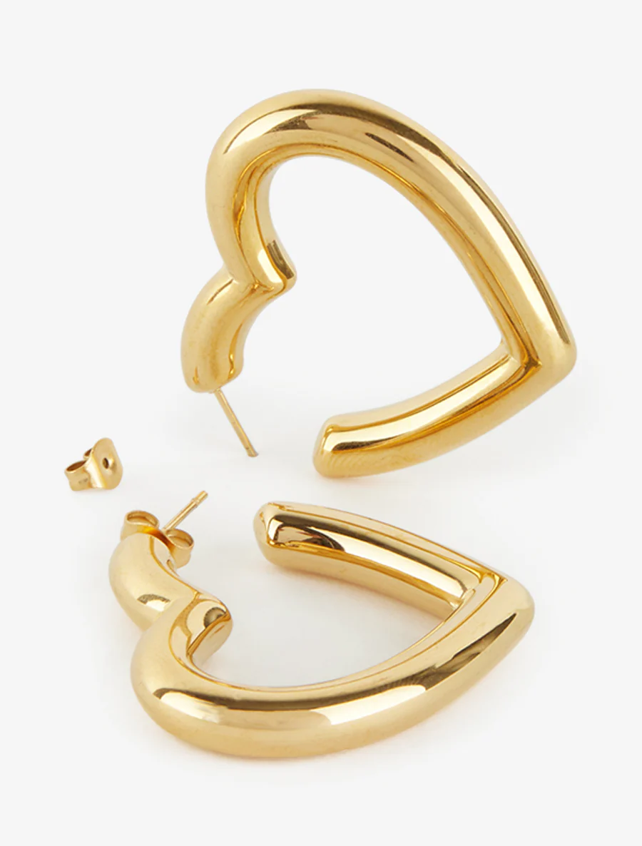 Créoles coeur - Or - Image 3