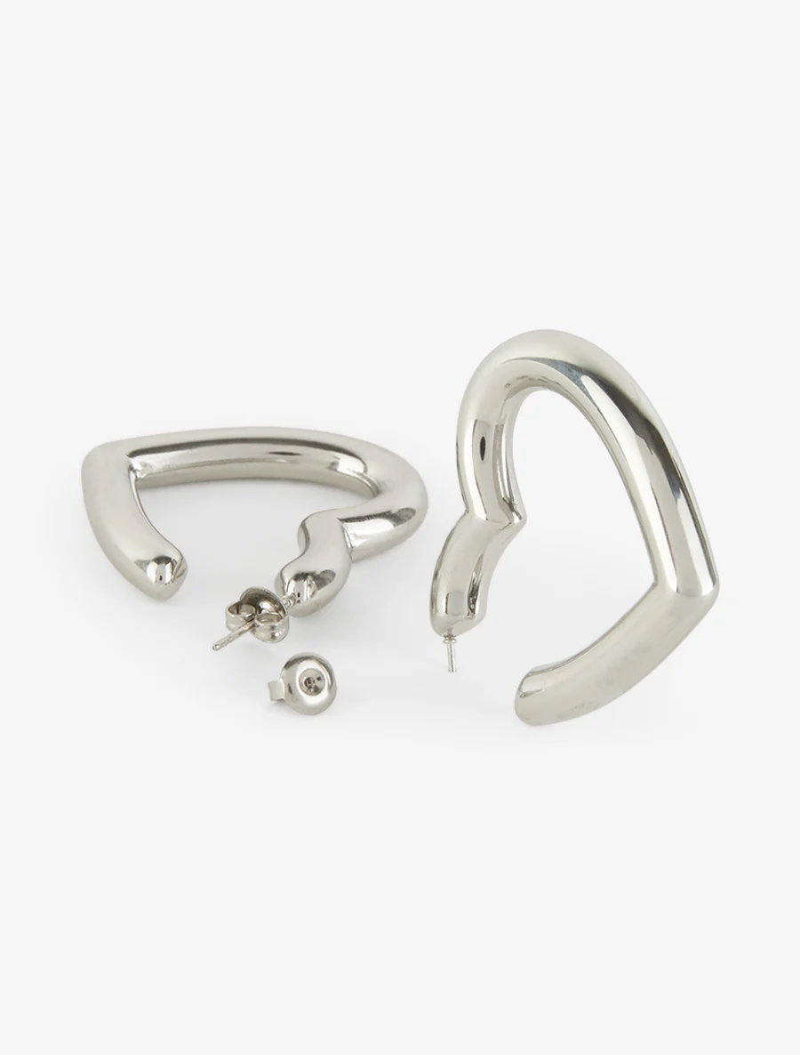 Créoles coeur - Argent - Image 3