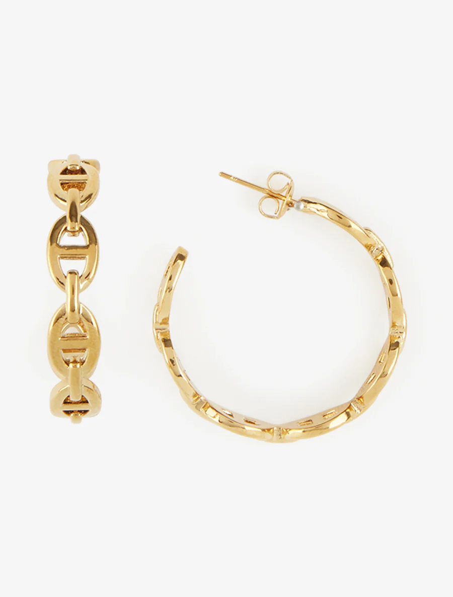 Créoles style maille marin - Or - Image 2