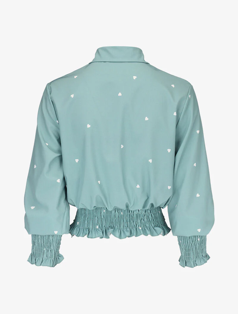 Crop top à imprimé coeurs - turquoise - Image 2