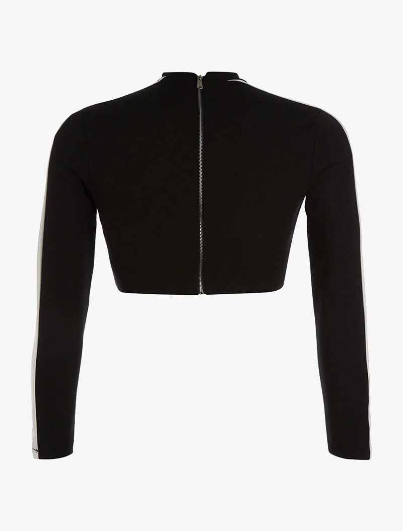 Crop-top graphique - noir/blanc - Image 2