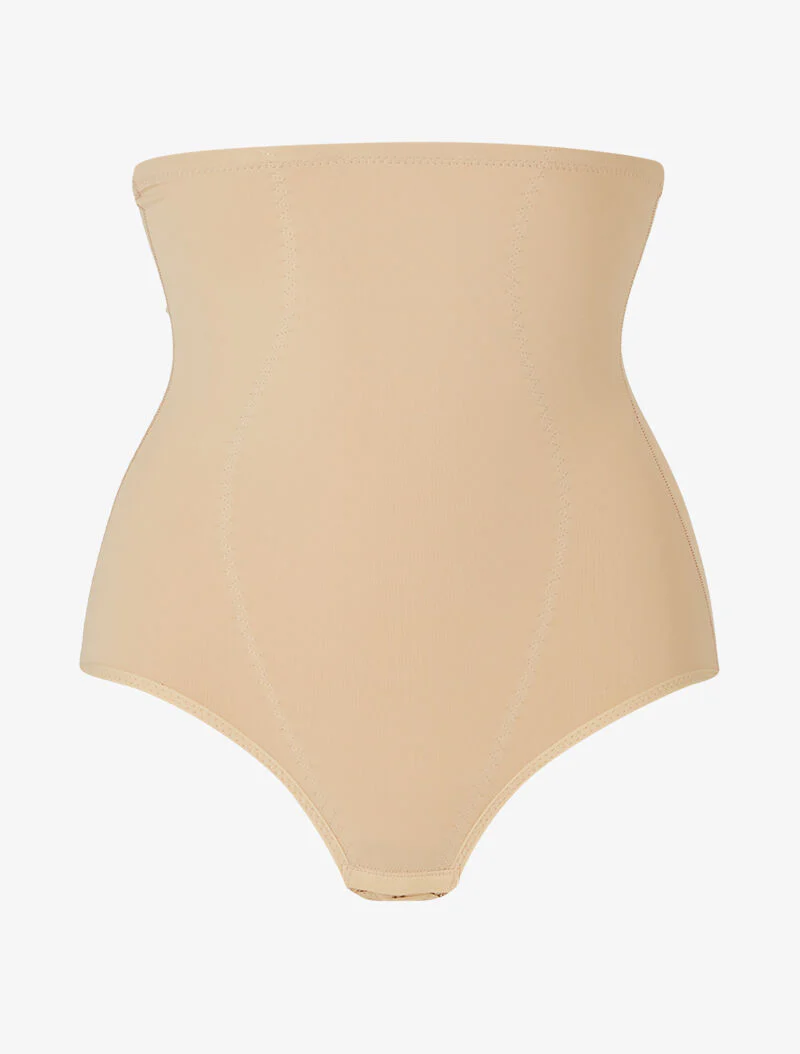 Culotte gainante à coutures contrastantes - beige