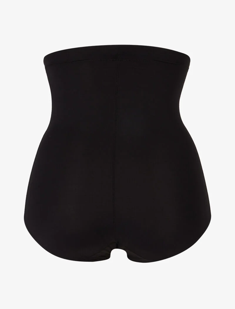 Culotte gainante unie - Noir - Image 3