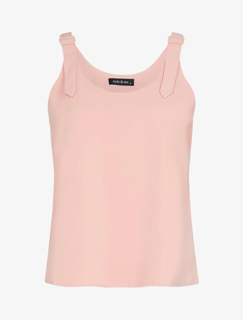 Débardeur à bretelles ajustables à boucles - rose