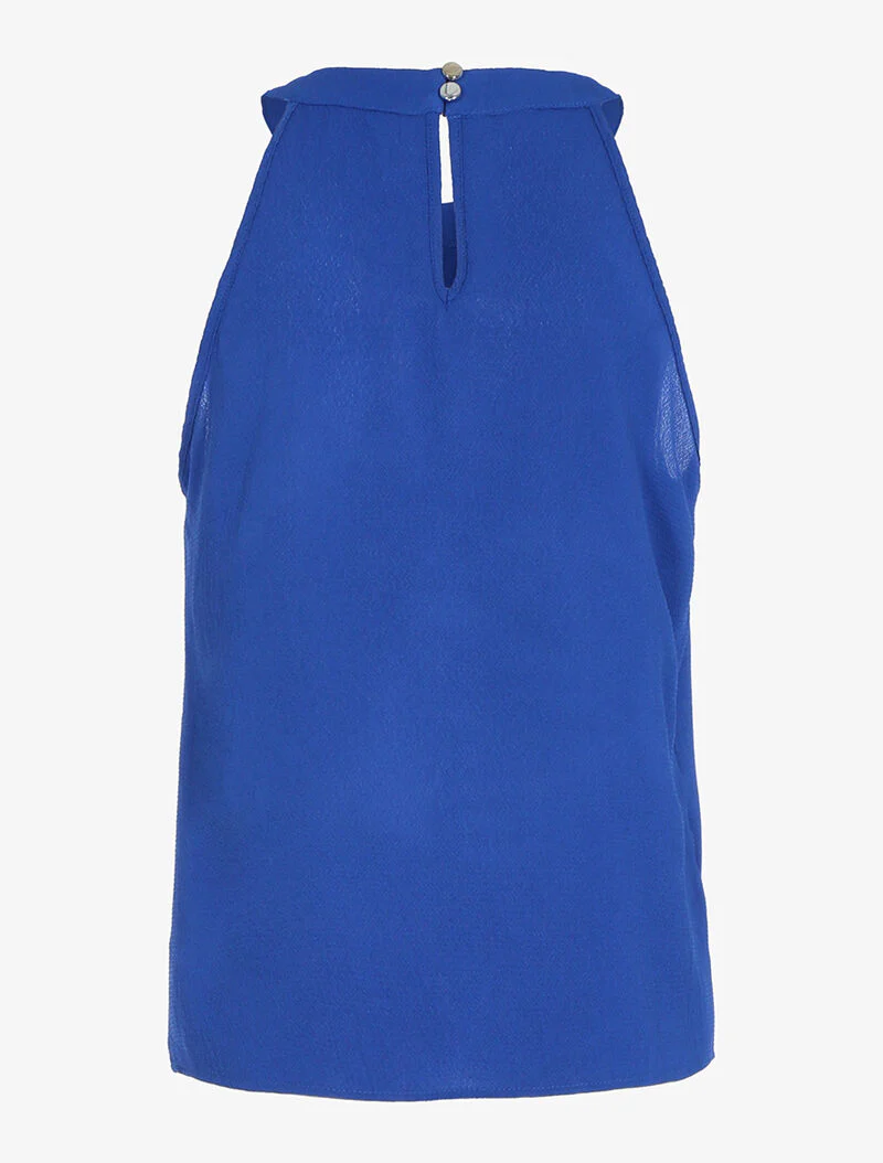 Débardeur à col américain - bleu - Image 2