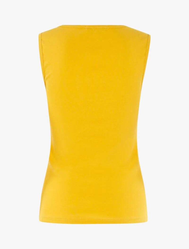 Débardeur à plastron dentelle - moutarde - Image 2