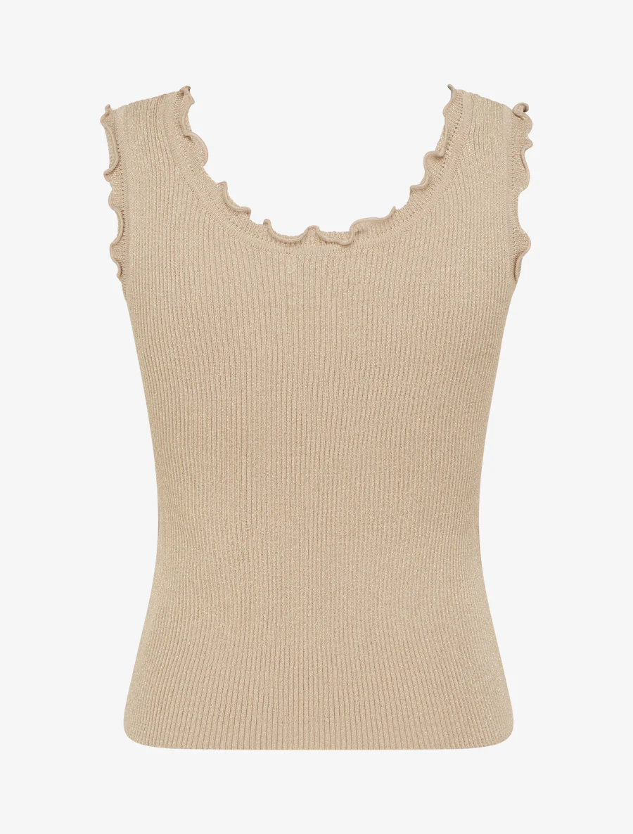Débardeur côtelé irisé - Beige - Image 2