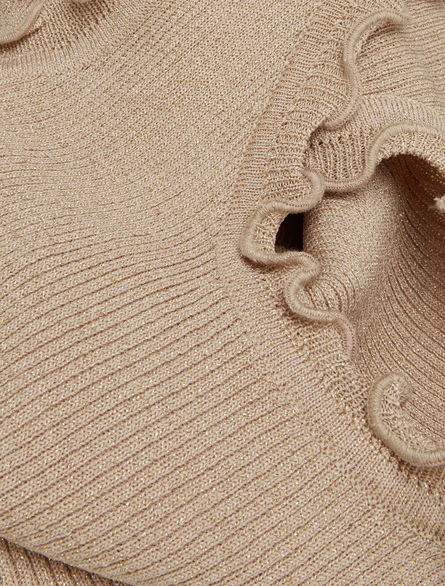 Débardeur côtelé irisé - Beige - Image 3