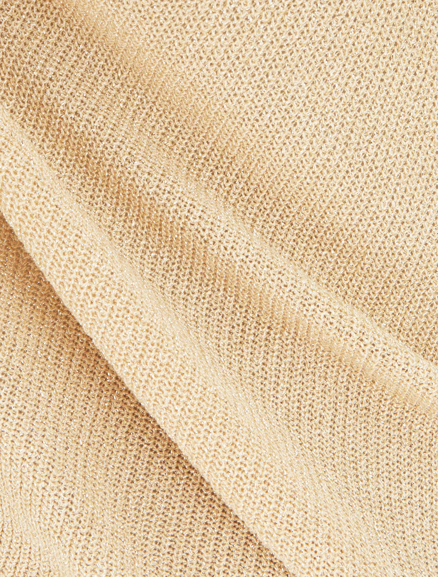 Débardeur en fine maille à détail irisé - Camel clair - Image 3
