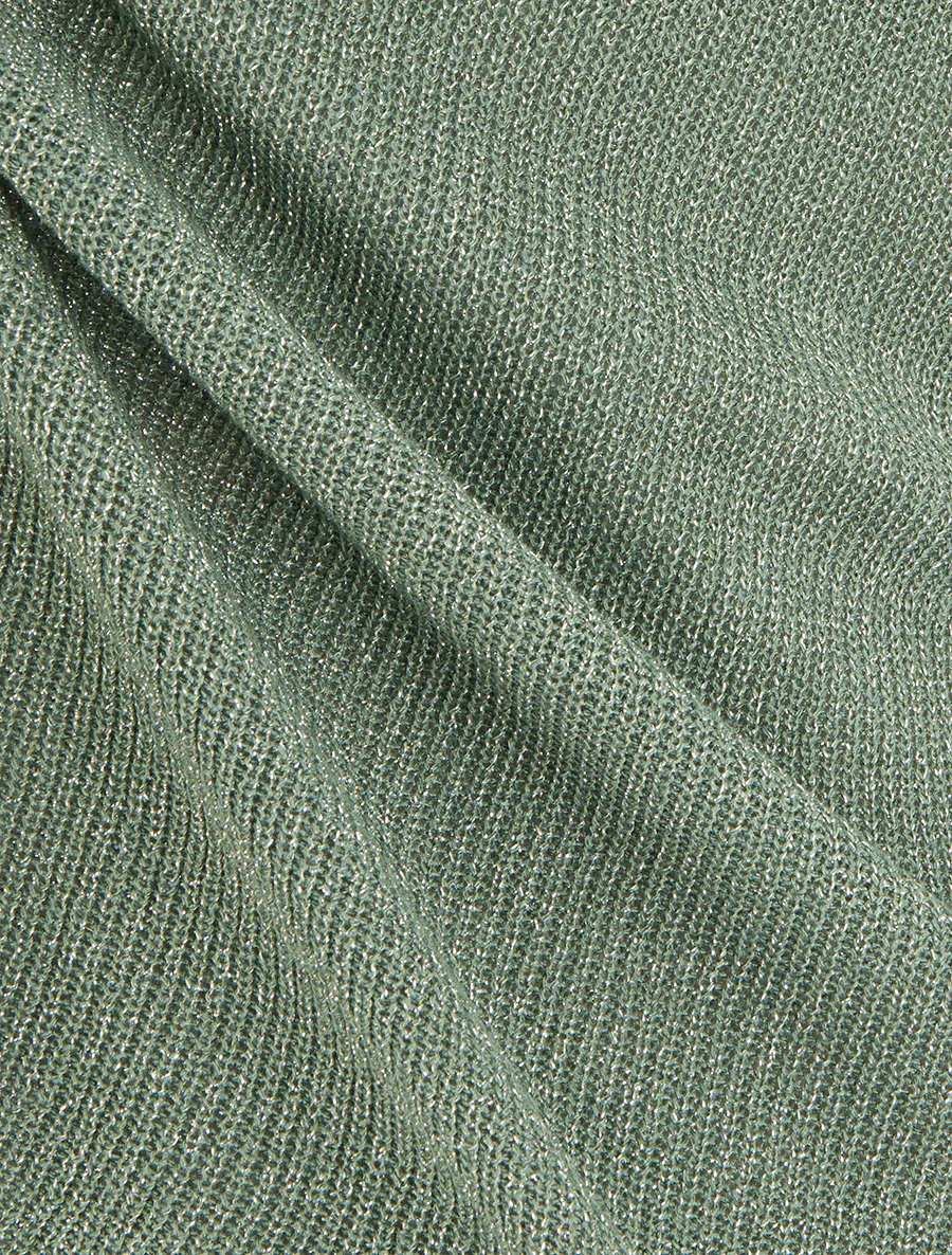 Débardeur en fine maille à détail irisé - Kaki - Image 3