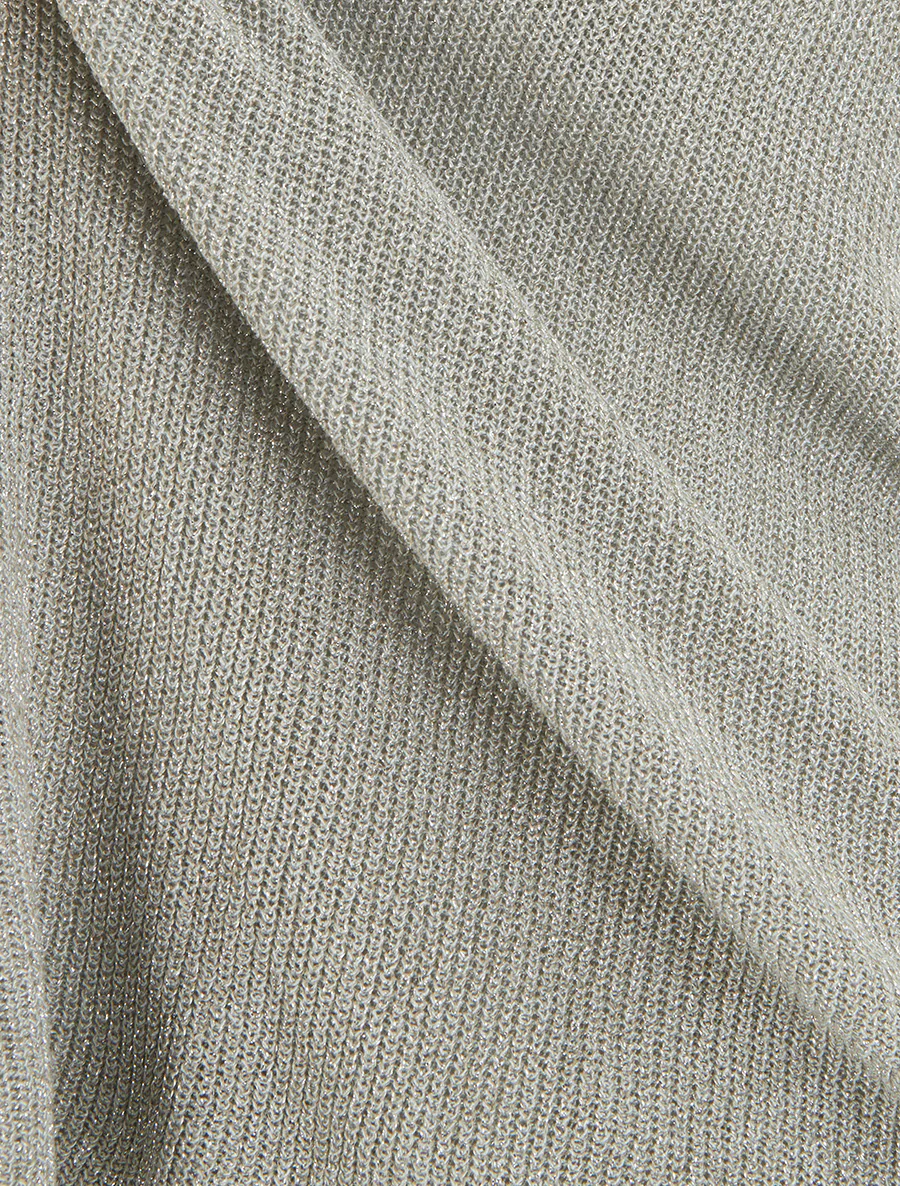 Débardeur en fine maille à détail irisé - Gris - Image 3