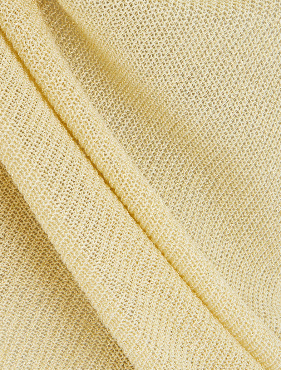 Débardeur en fine maille à détail irisé - Jaune - Image 3
