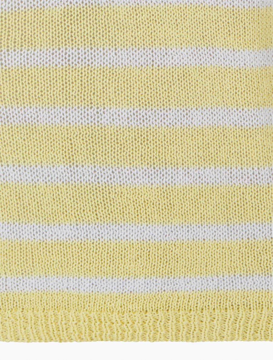 Débardeur en maille à rayures - Jaune - Image 3