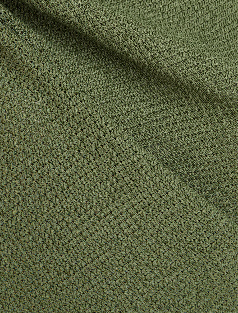 Débardeur en maille ajouré - Kaki - Image 3