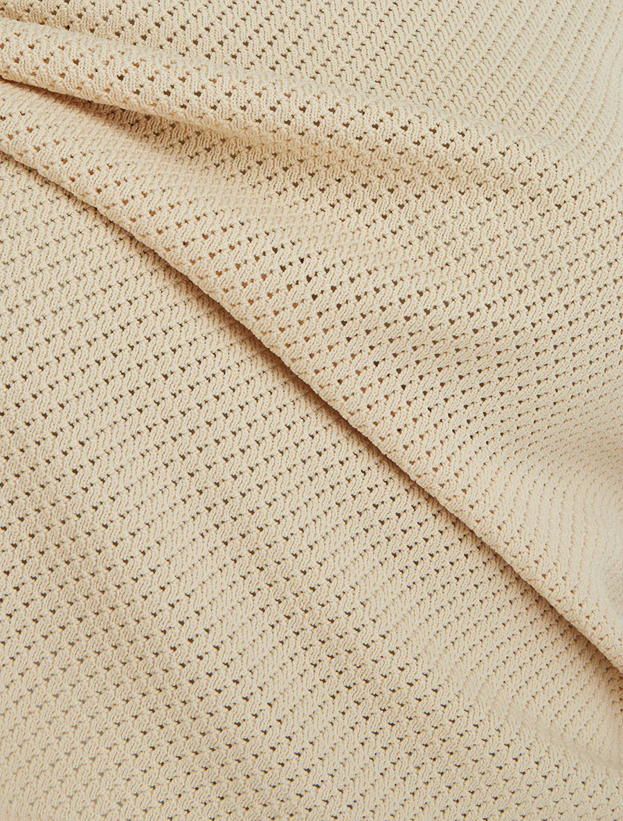 Débardeur en maille ajouré - Beige - Image 3