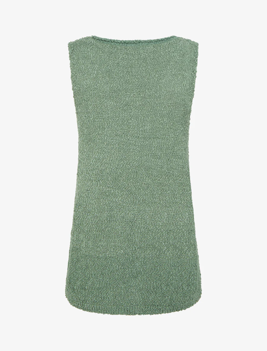 Débardeur en maille style peau de mouton - Kaki - Image 2