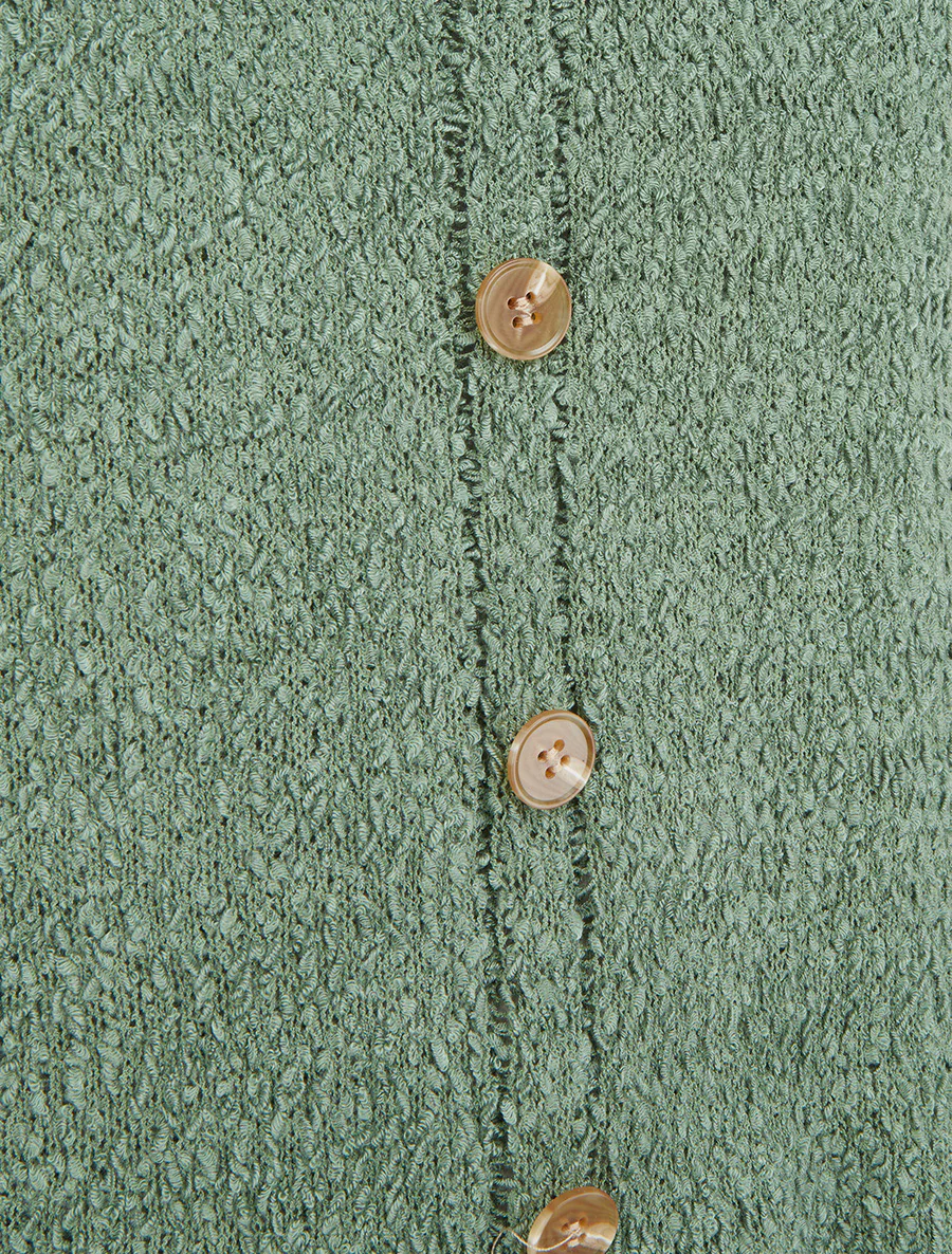Débardeur en maille style peau de mouton - Kaki - Image 3