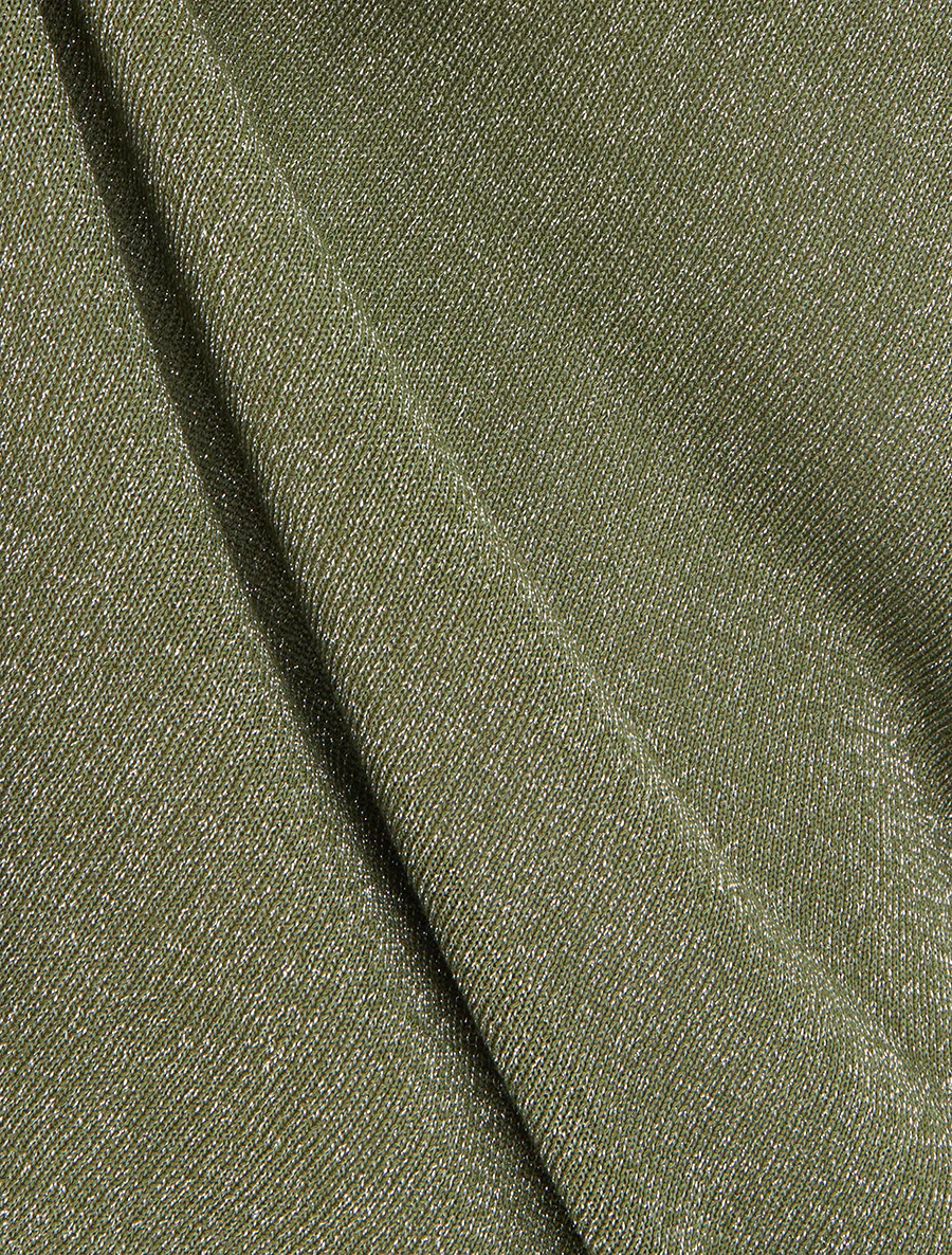 Débardeur irisé à col en dentelle - Kaki - Image 3