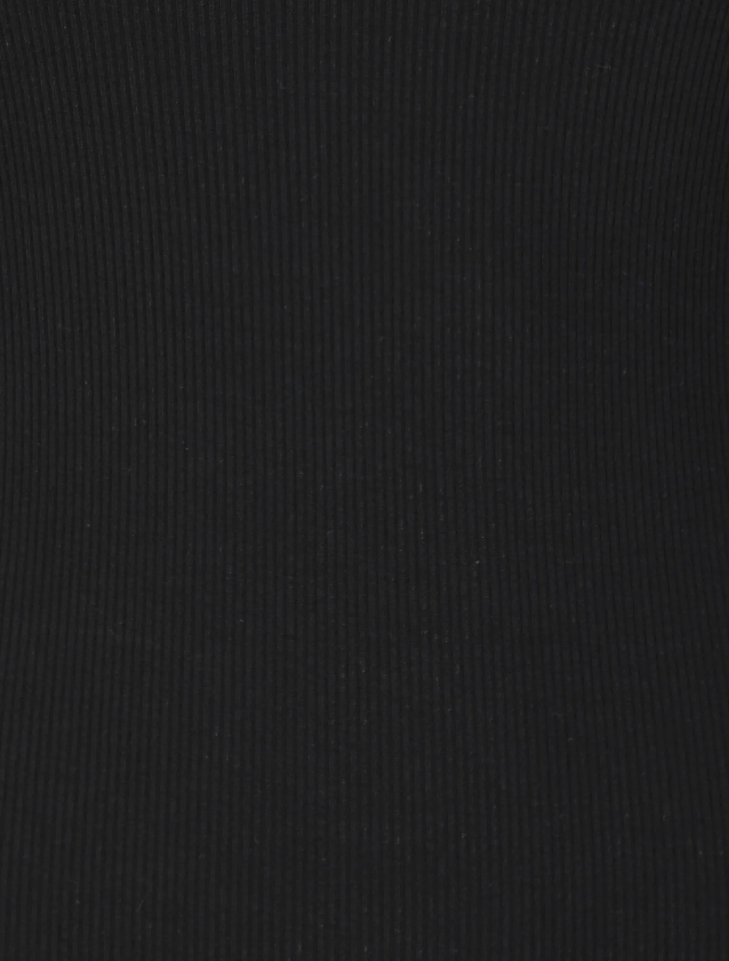 Débardeur slim uni à col rond dentelle - Noir - Image 3