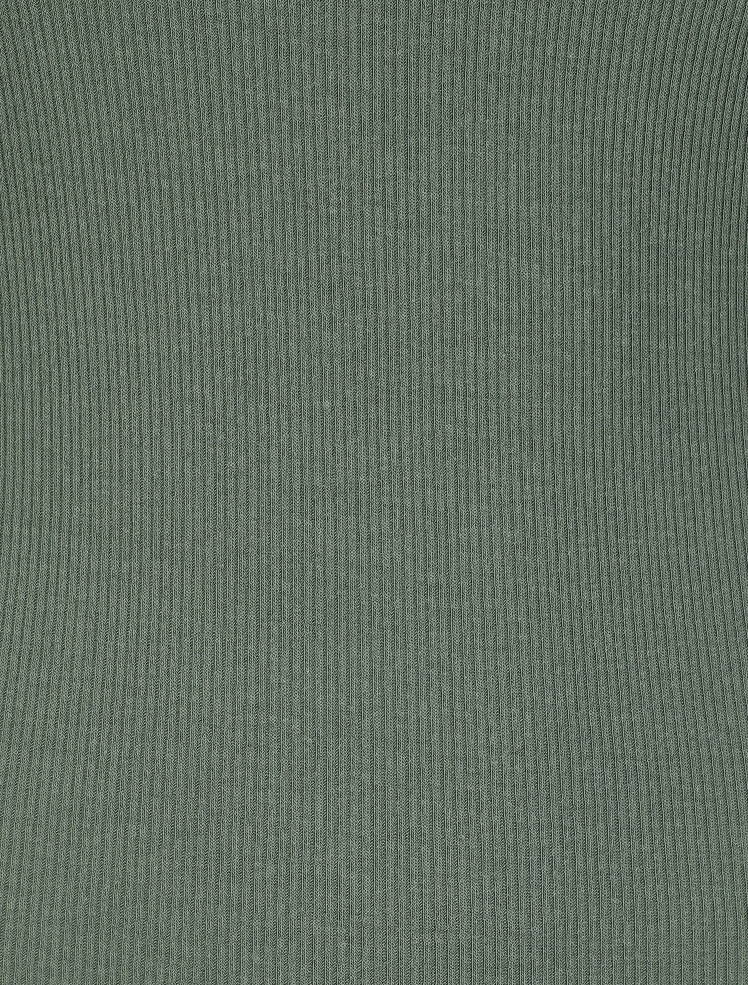 Débardeur slim uni à col rond dentelle - Kaki - Image 3
