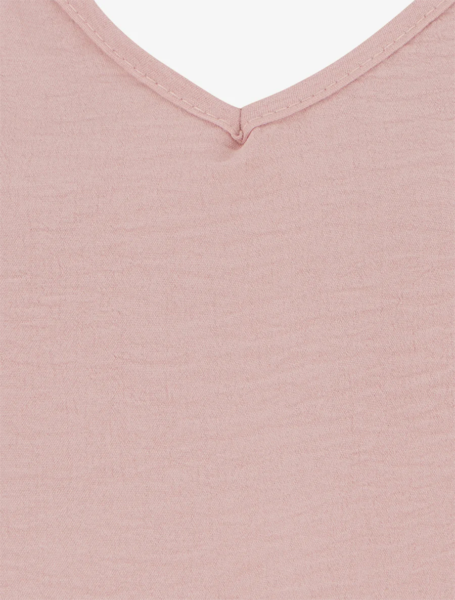 Débardeur uni à bretelles fantaisies - Rose - Image 3