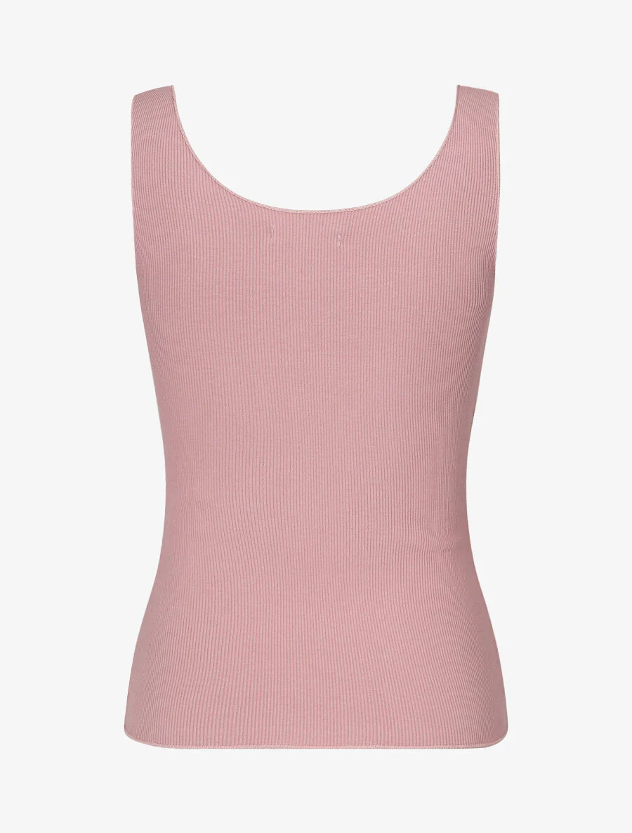 Débardeur uni coupe ajustée - Rose - Image 2