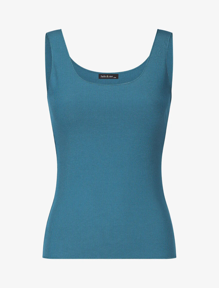 Débardeur uni coupe ajustée - Bleu canard