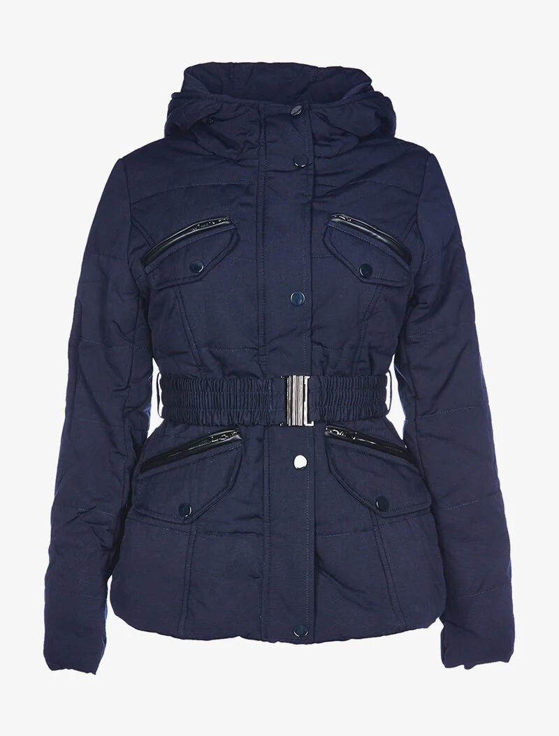 Doudoune fourrure amovible - marine/beige - Image 4