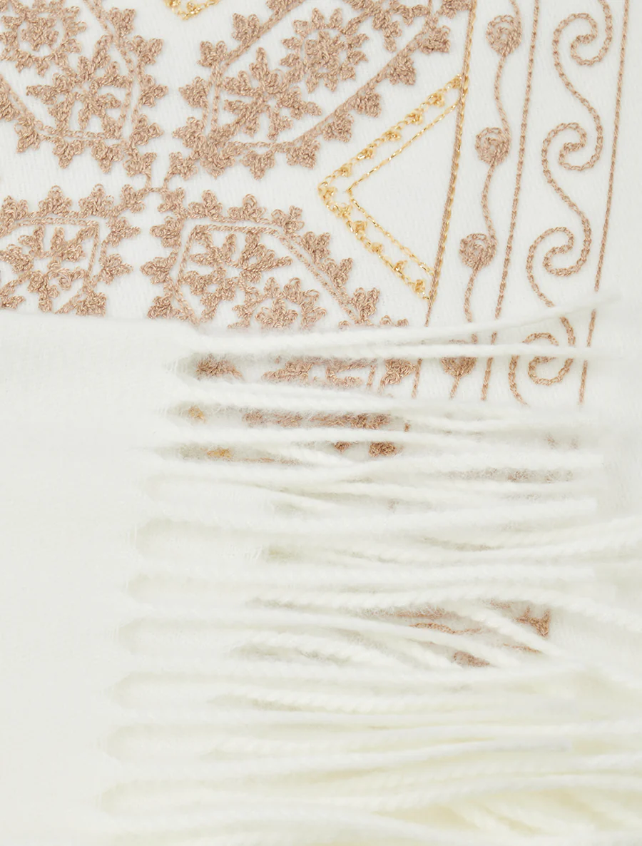 Echarpe à imprimé tapisserie - Blanc - Image 3