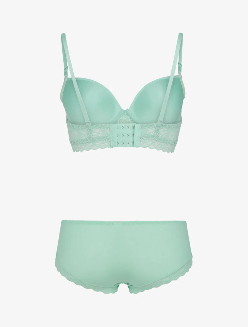 Ensemble à broderie et corsage - turquoise - Image 2