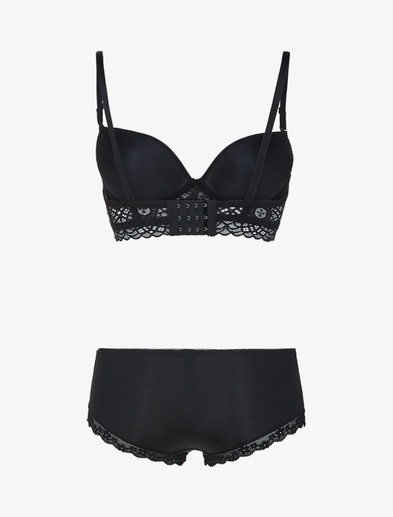 Ensemble à broderie et corsage - noir - Image 2