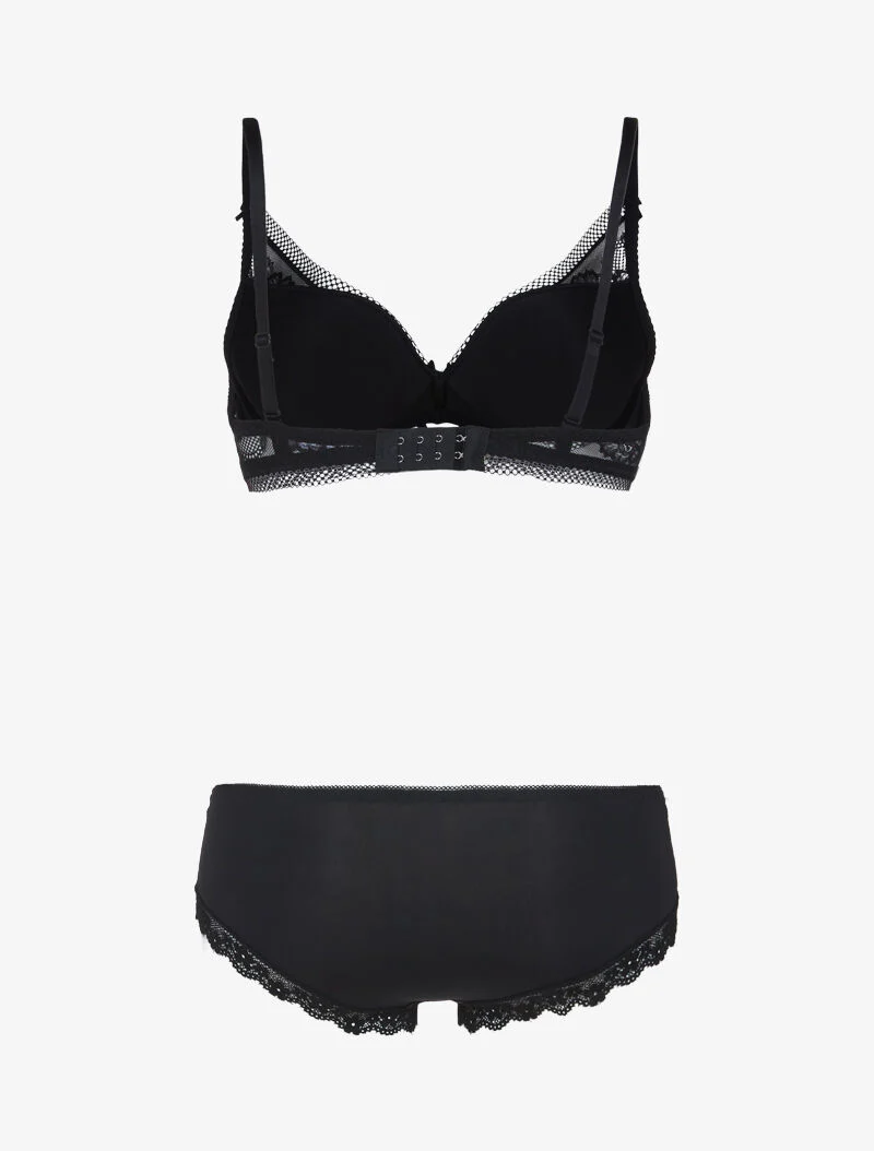 Ensemble à broderie fine - noir - Image 2