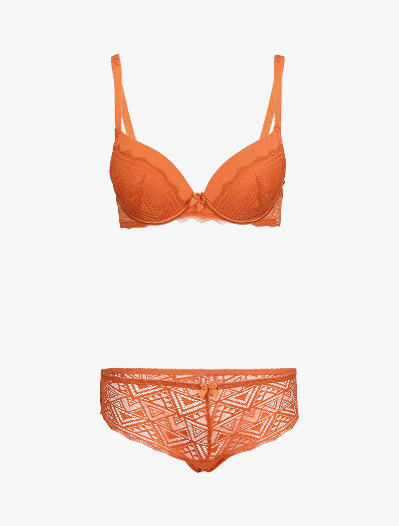 Ensemble à broderies anglaise - Rouille
