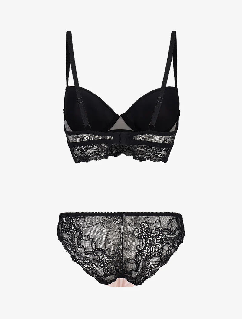 Ensemble à dentelle superposée - rose - Image 2