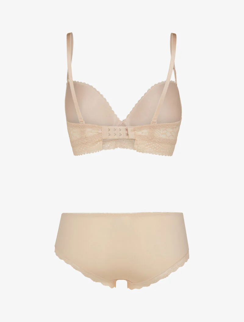 Ensemble à fleurs brodées - beige - Image 2