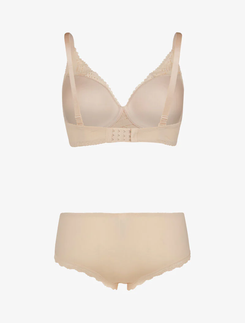 Ensemble à fleurs stylisées - beige - Image 2