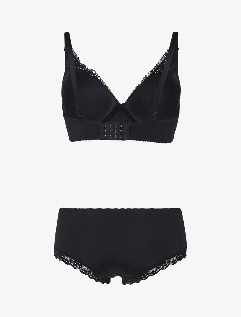 Ensemble à fleurs stylisées - noir - Image 2