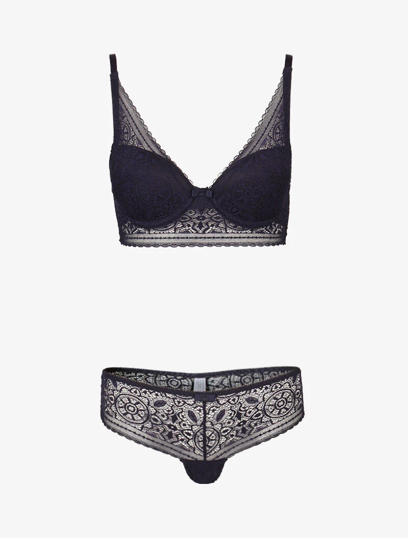 Ensemble ampliforme bustier - marine