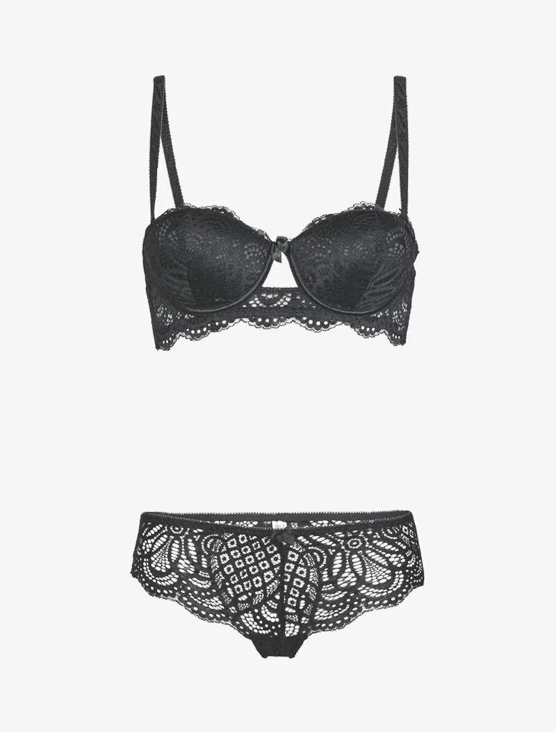 Ensemble broderie stylisée - noir