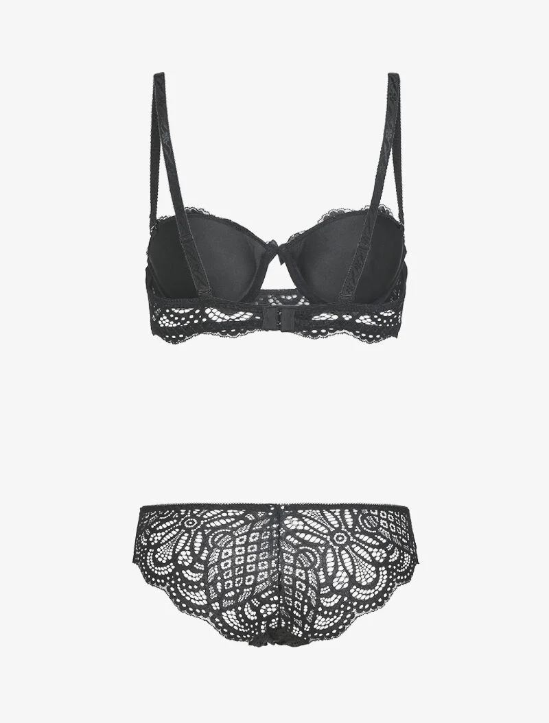 Ensemble broderie stylisée - noir - Image 2